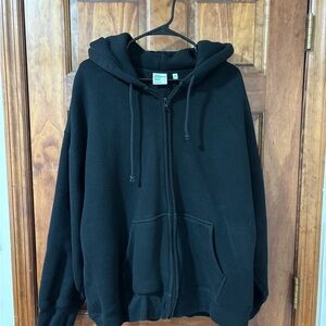 Aritzia TNA Black Zip-Up Hoodie